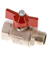 Mâle à Femelle G/G 1/2 pouce Poignée Papillon Conception Courte Vanne à Boule en Laiton à 2 Voies