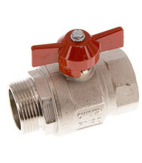 Male To Female G/G 1-1/4 inch Butterfly Handle Short Design 2-Way Brass Ball Valve