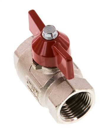 Vanne à boisseau sphérique compacte à 2 voies en laiton avec poignée papillon G 1/2 pouce