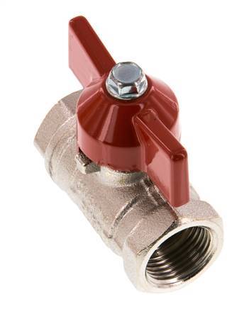 Robinet à boisseau sphérique compact à 2 voies en laiton avec poignée papillon G 3/8 pouce