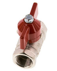 Robinet à boisseau sphérique compact à 2 voies en laiton avec poignée papillon G 3/8 pouce