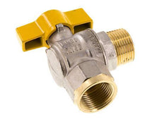 Robinet à boisseau sphérique en laiton à angle droit, à 2 voies, pour gaz, de 3/4 pouce, mâle à femelle R/Rp