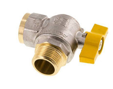 Robinet à boisseau sphérique à angle droit, 2 voies, en laiton, mâle à femelle, R/Rp, 1 pouce, pour le gaz