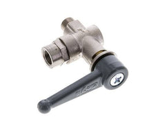 Vanne à bille en laiton à angle droit, 2 voies, mâle vers femelle G/G 1/8 pouce