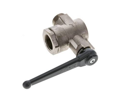 Robinet à boisseau sphérique en laiton à angle droit, 2 voies, mâle vers femelle G/G, 3/4"