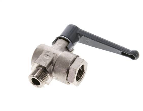 Robinet à boisseau sphérique à angle droit 2 voies en laiton, mâle vers femelle G/G 3/8 pouces