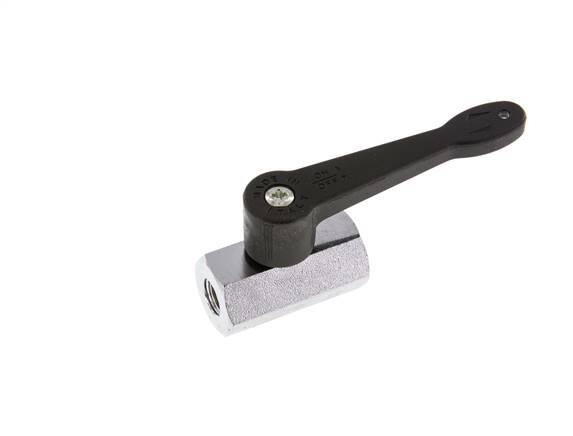 G 1/8" 2-Way Brass Mini Ball Valve Long Handle 15 Bar