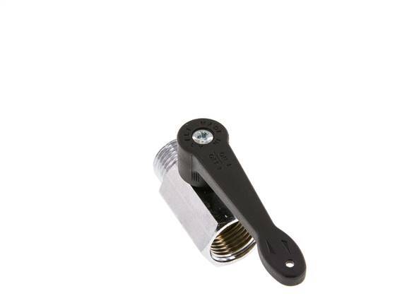 Mâle à Femelle G 1/2" 2-Way Brass Mini Ball Valve Long Handle 15 Bar
