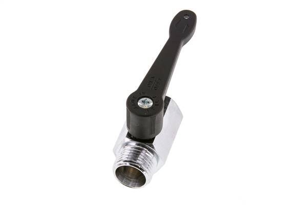 Mâle à Femelle G 1/2" 2-Way Brass Mini Ball Valve Long Handle 15 Bar