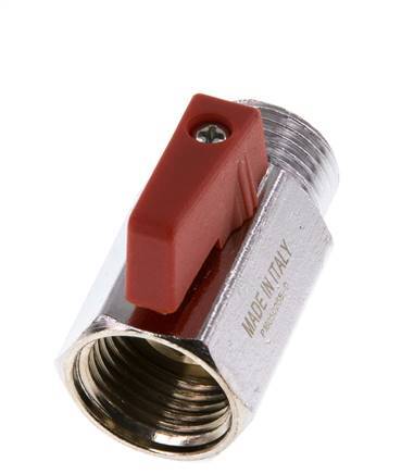 Mâle vers femelle G 1/2 pouce 2 voies Mini vanne à bille en laiton 15 Bar