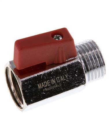 Mâle vers femelle G 1/2 pouce 2 voies Mini vanne à bille en laiton 15 Bar