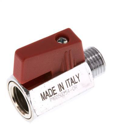 Mâle à Femelle G 1/4 pouce 2 voies Mini Ball Valve en laiton 15 Bar