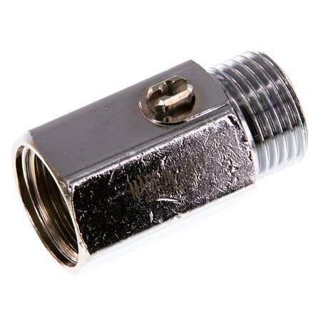 Mâle à femelle G 1/2" 2 voies en laiton Mini vanne à bille actionnée par un tournevis 15 Bar