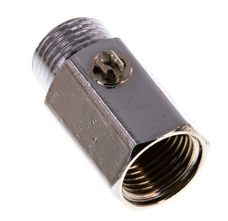 Mâle à femelle G 1/2" 2 voies en laiton Mini vanne à bille actionnée par un tournevis 15 Bar