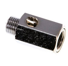 Mâle vers femelle G 1/4" 2 voies en laiton Mini vanne à bille actionnée par un tournevis 15 Bar