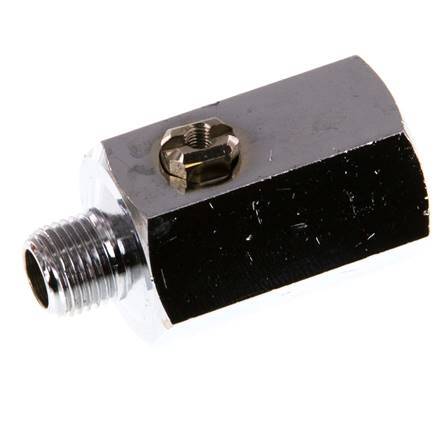 Mâle vers femelle G 1/8" 2 voies en laiton Mini vanne à bille actionnée par un tournevis 15 Bar