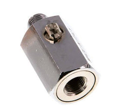 Mâle vers femelle G 1/8" 2 voies en laiton Mini vanne à bille actionnée par un tournevis 15 Bar