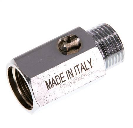 Mâle à femelle G 3/8" 2 voies en laiton Mini vanne à bille actionnée par un tournevis 15 Bar