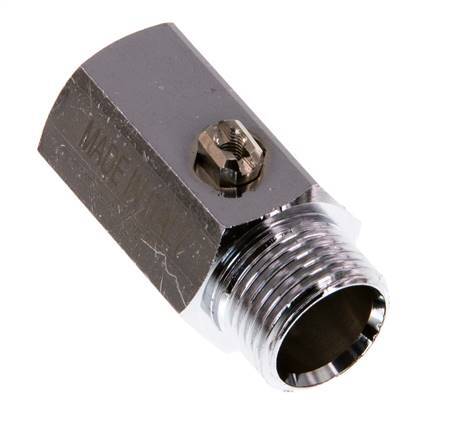 Mâle à femelle G 3/8" 2 voies en laiton Mini vanne à bille actionnée par un tournevis 15 Bar