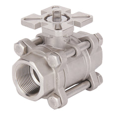 Valve à bille pneumatique G1'' 2 voies en acier inoxydable ouverte par ressort - BL2SA3