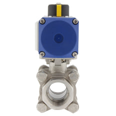 Valve à bille pneumatique G1'' 2 voies en acier inoxydable fermée par ressort - BL2SA3