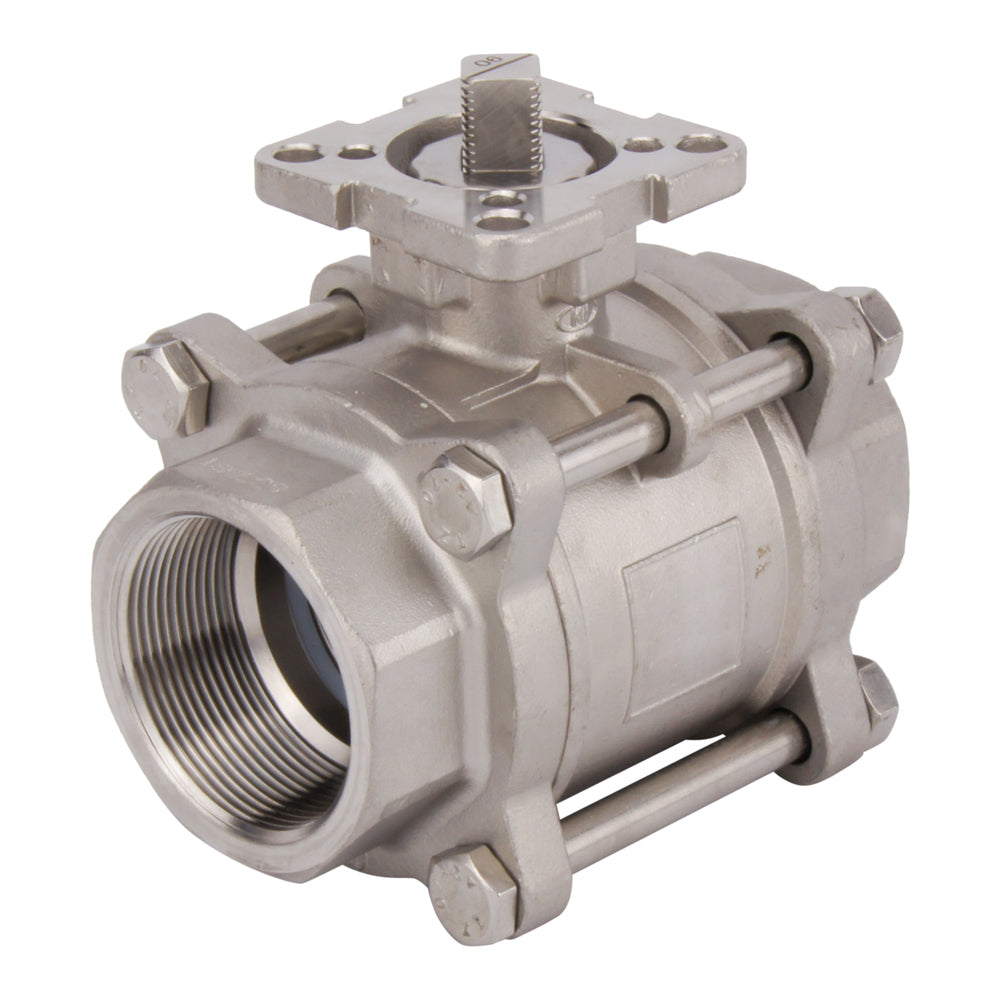 Robinet à boisseau sphérique pneumatique G2-1/2'' à double effet en acier inoxydable - BL2SA3