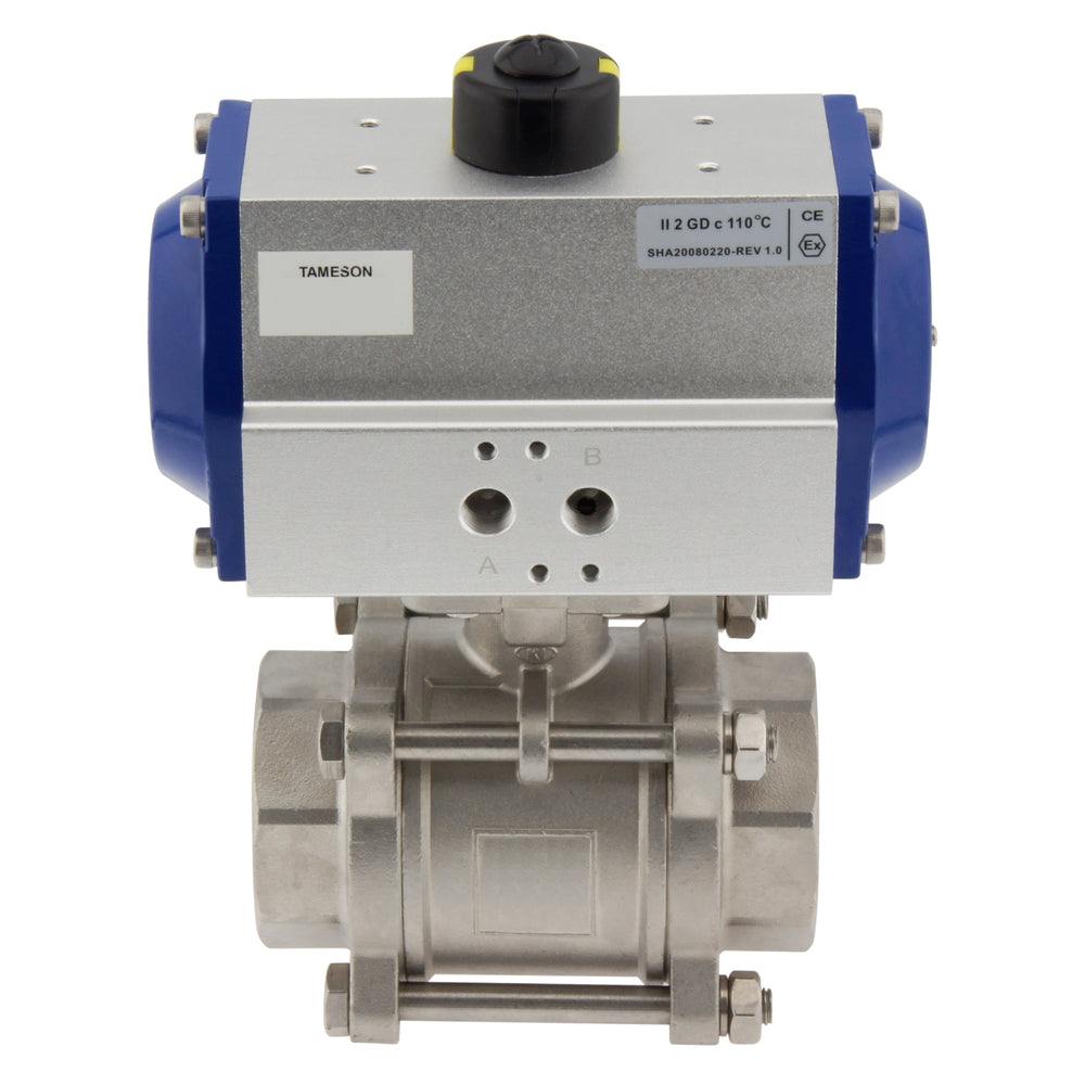 Vanne à bille pneumatique G4'' à double effet en acier inoxydable - BL2SA3