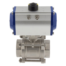 Valve à bille pneumatique G2'' 2 voies en acier inoxydable fermée par ressort - BL2SA3