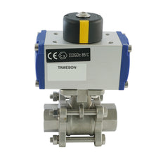 Valve à bille pneumatique G1/2'' 2 voies en acier inoxydable ouverte par ressort - BL2SA3