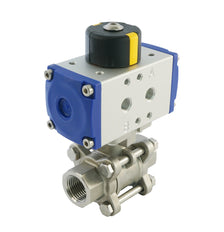 Valve à bille pneumatique G1/2'' 2 voies en acier inoxydable ouverte par ressort - BL2SA3