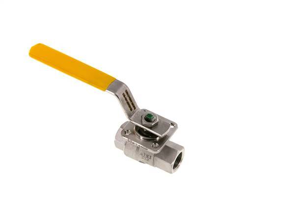 Robinet à boisseau sphérique à 2 voies pour gaz en acier inoxydable Rp 3/8 pouce