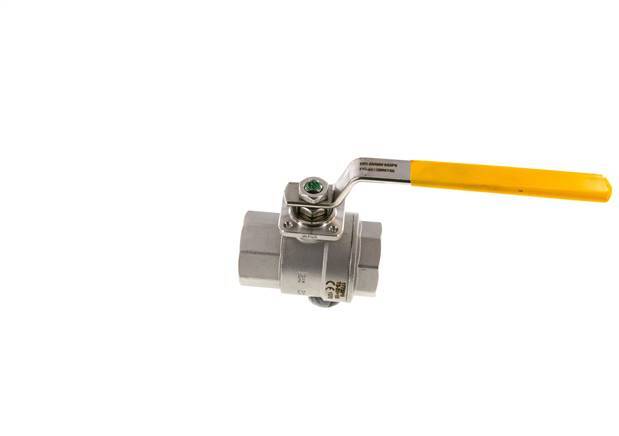 Robinet à boisseau sphérique à 2 voies pour gaz en acier inoxydable Rp 1-1/4 pouce