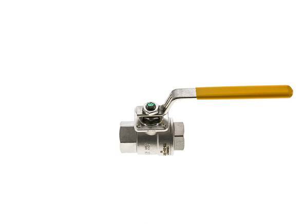 Robinet à boisseau sphérique à 2 voies pour oxygène en acier inoxydable Rp 3/4 pouce