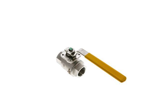 Robinet à boisseau sphérique à 2 voies pour oxygène en acier inoxydable Rp 3/4 pouce