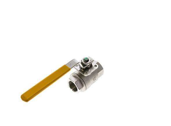 Robinet à boisseau sphérique à 2 voies pour oxygène en acier inoxydable Rp 3/4 pouce