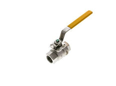 Robinet à boisseau sphérique à 2 voies pour oxygène en acier inoxydable Rp 3/4 pouce