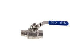 Robinet à boisseau sphérique à 2 voies en acier inoxydable, mâle à femelle R/Rp 1/2 pouce PN 63