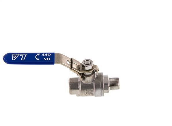 Male To Female R/Rp 3/8 inch PN 63 2-Way Stainless Steel Ball Valve