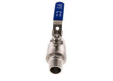 Robinet à boisseau sphérique à 2 voies en acier inoxydable, mâle à femelle R/Rp 1 pouce PN 63