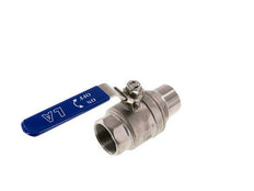 Robinet à boisseau sphérique à 2 voies en acier inoxydable, de mâle à femelle R/Rp 1-1/2 pouce PN 63