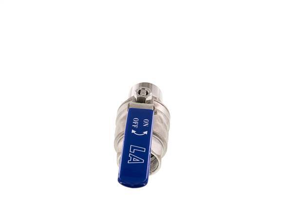 Robinet à boisseau sphérique à 2 voies en acier inoxydable, de mâle à femelle R/Rp 1-1/2 pouce PN 63