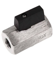 Mini vanne à bille G 1/4 pouce 2 voies en acier inoxydable 25 Bar
