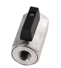 Mini vanne à bille G 1/4 pouce 2 voies en acier inoxydable 25 Bar