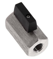 Mini vanne à bille G 1/4 pouce 2 voies en acier inoxydable 25 Bar