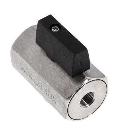 Mini vanne à bille en acier inoxydable à 2 voies G 1/8 pouce 25 Bar