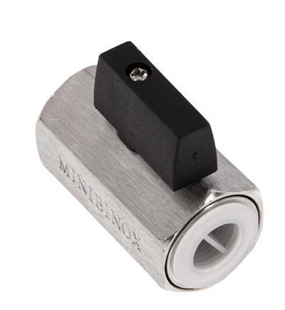 Mini vanne à boisseau sphérique G 3/8 pouce à 2 voies en acier inoxydable 25 Bar