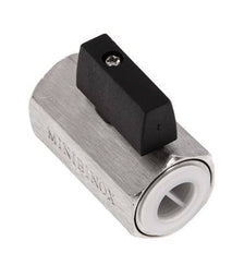 Mini vanne à boisseau sphérique G 3/8 pouce à 2 voies en acier inoxydable 25 Bar