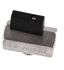 Mini vanne à boisseau sphérique G 3/8 pouce à 2 voies en acier inoxydable 25 Bar