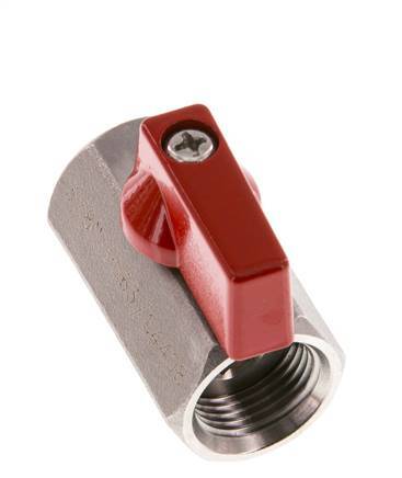 Mini vanne à boisseau sphérique G 3/8 pouce à 2 voies en acier inoxydable 63 Bar