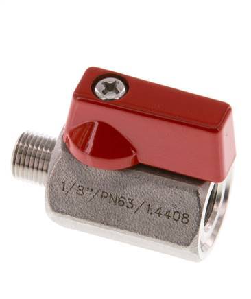 Mâle vers femelle G 1/8 pouce 2 voies mini vanne à bille en acier inoxydable 63 Bar